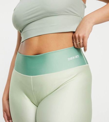 Plus - Active - Leggings corti salvia bicolore - Daisy Street - Modalova