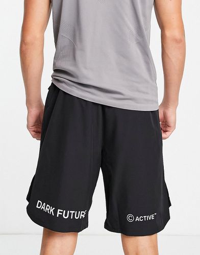 Dark Future - Active - Pantaloncini taglio lungo con pannelli in rete - ASOS Dark Future Active - Modalova