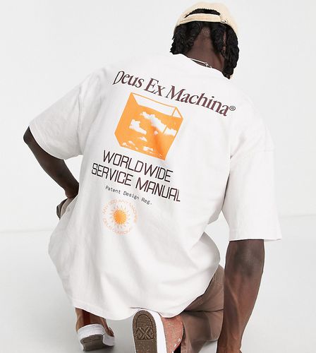 Nimbus - T-shirt in tessuto pesante beige con stampa sulla schiena - In esclusiva per ASOS - Deus Ex Machina - Modalova