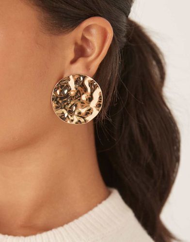 Boucles d'oreilles avec disque effet fondu - Designb London - Modalova