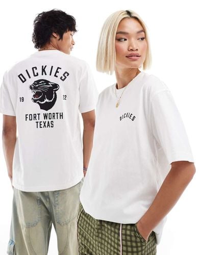 T-shirt a maniche corte bianca con stampa di pantera - Dickies - Modalova