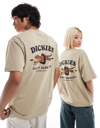 T-shirt beige con stampa chincoteague sul retro - Dickies - Modalova