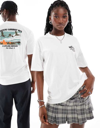 T-shirt bianca con grafica con uccelli stampata sul retro - Dickies - Modalova