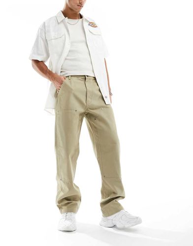 Duck - Pantaloni multitasche in tela beige doppiati sulle ginocchia - Dickies - Modalova