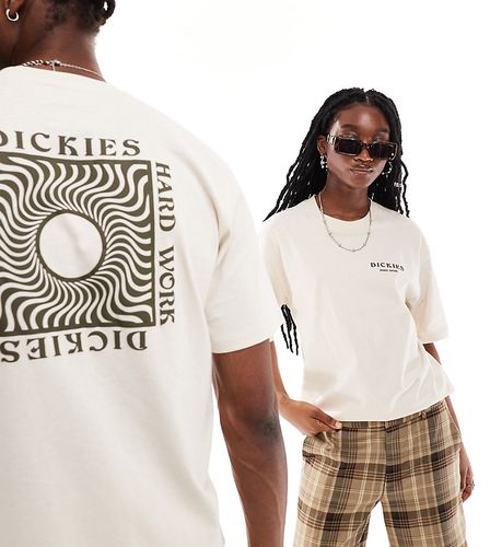 Oatfield - T-shirt a maniche corte crema con stampa sul retro - Dickies - Modalova