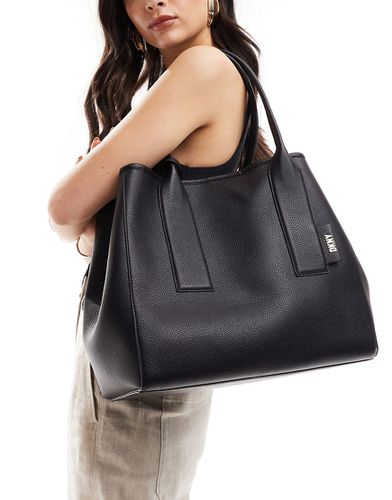 Grayson - Maxi borsa nera con pochette con monogramma del logo - DKNY - Modalova