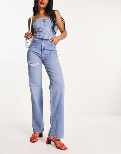 Moxy - Jeans dritti taglio super alto medio con strappo sulla coscia - Dr Denim - Modalova