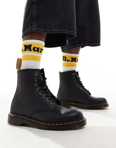 Dr. Martens - 1460 Vegan - Stivaletti unisex neri effetto invecchiato con 8 occhielli - Dr Martens - Modalova