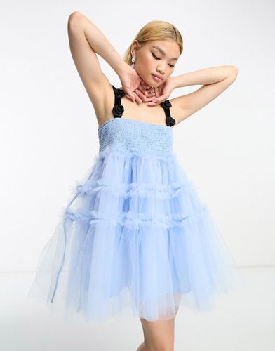 Dream - Vestito corto in tulle azzurro con corsetto e spalline - sister jane - Modalova