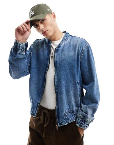 DTT - Giacca bomber in denim lavaggio chiaro - Don't Think Twice - Modalova