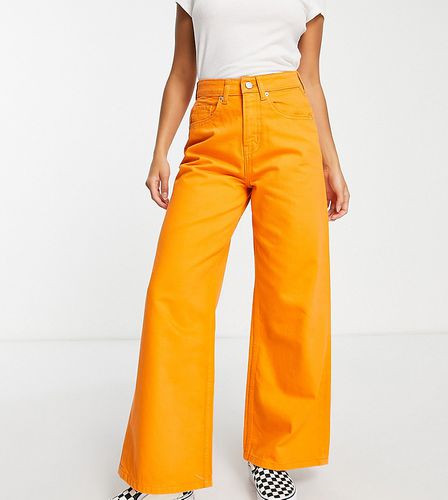 DTT Petite - Jeans a fondo ampio arancioni a vita alta - Don't Think Twice - Modalova