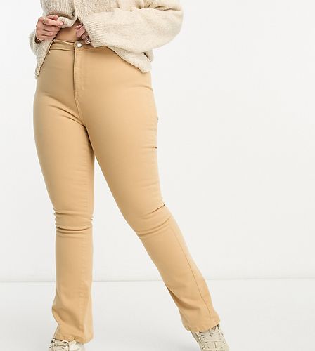 DTT Plus - Bianca - Jeans stile disco a vita alta color cammello a fondo ampio - Don't Think Twice - Modalova