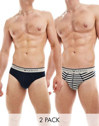 Bodywear - Confezione da 2 paia di slip e a righe - Emporio Armani - Modalova