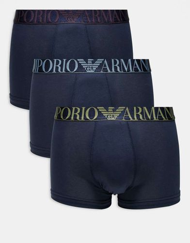 Emporio Armani - Bodywear - Confezione da 3 boxer aderenti con fascia in vita con logo - Armani Exchange - Modalova