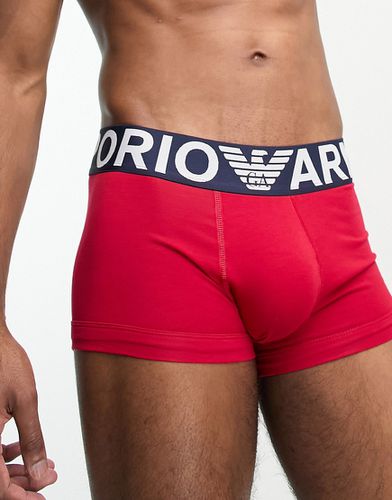Bodywear - Boxer aderenti rossi con fascia in vita con logo - Emporio Armani - Modalova