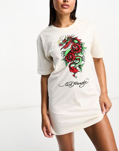 Indi Sleep - Vestito t-shirt con motivo di dragone - Ed Hardy - Modalova