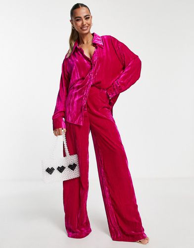 Esclusiva - Pantaloni a fondo ampio in velluto in coordinato - In The Style - Modalova
