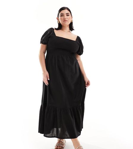 Esmée Plus - Vestito midi con maniche a sbuffo - Esmee Curve - Modalova