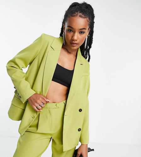 Blazer oversize con tasca color oliva in coordinato - Extro & Vert Petite - Modalova