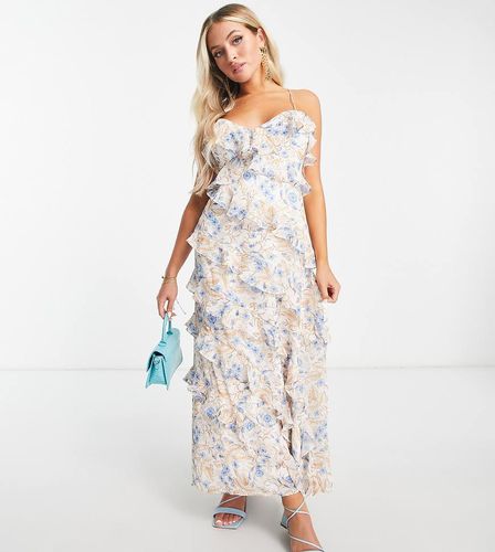 Vestito midi con volant a fiori - Forever New Petite - Modalova