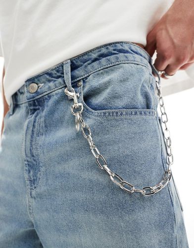Catena per jeans argentata a maglie ovali - FADED FUTURE - Modalova