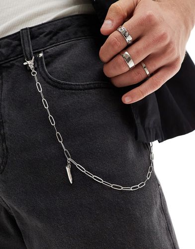 Catena per jeans argentata con graffetta lunga - FADED FUTURE - Modalova