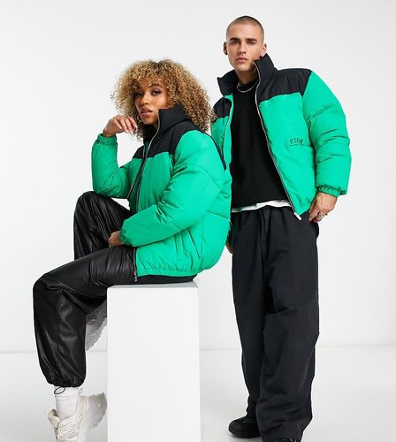 Piumino color block con logo - Fila - Modalova