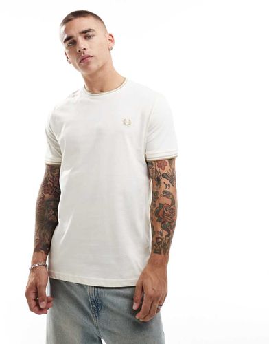 T-shirt sporco con doppia riga a contrasto sui bordi - Fred Perry - Modalova