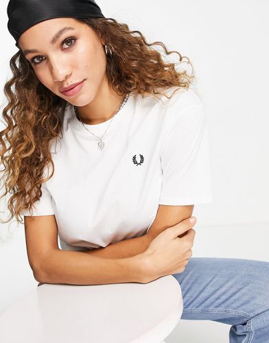 T-shirt girocollo bianca - Fred Perry - Modalova