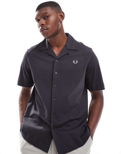 Camicia a maniche corte grigia con rever - Fred Perry - Modalova