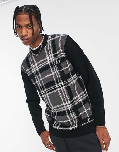 Maglione con pannello a quadri scozzesi - Fred Perry - Modalova