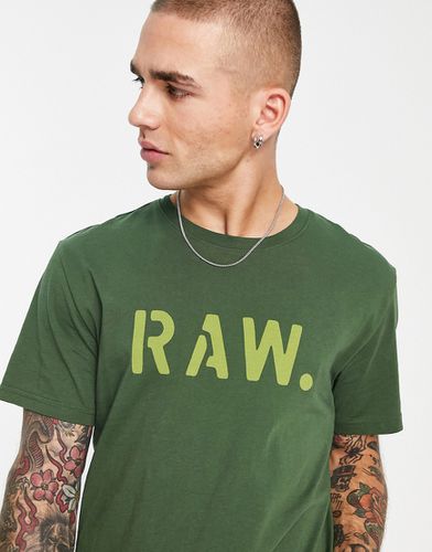 Stencil Raw - T-shirt con scritta stampata sul davanti - G-Star - Modalova