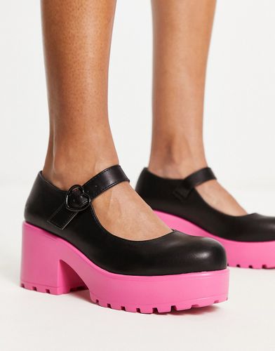 Koi - Tira Sticky - Mary Janes nere con suola rosa - Koi Footwear - Modalova