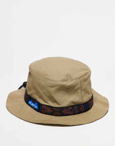 Cappello da pescatore in cotone beige con fettuccia classica - KAVU - Modalova