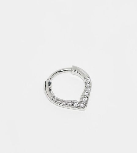 Piercing helix a clip in sterling a forma di goccia con gemme - Kingsley Ryan - Modalova