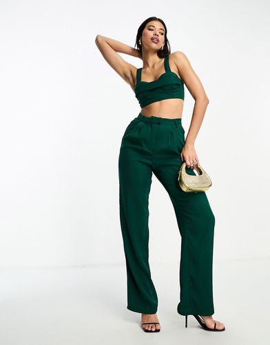 The Brand - Pantaloni con fondo ampio smeraldo in coordinato - KYO - Modalova