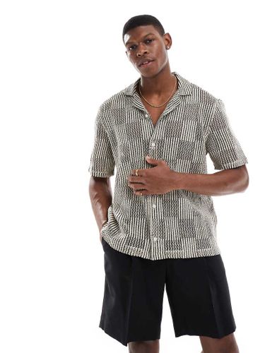 Chemise en maille au crochet effet patchwork à manches courtes - mélangé - Hollister - Modalova