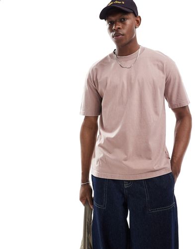 T-shirt pesante squadrata rosa e - Hollister - Modalova