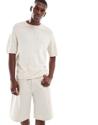 Top manches courtes en maille - Beige - Hollister - Modalova