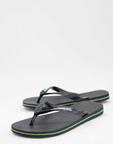 Brasil - Infradito nere con logo - Havaianas - Modalova