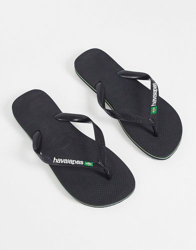 Brasil - Infradito nere con logo - Havaianas - Modalova