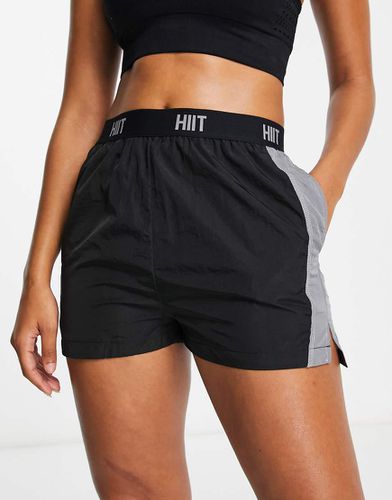 Tall - Pantaloncini neri con fettuccia con logo - HIIT - Modalova