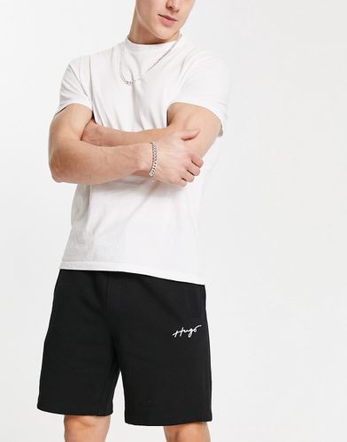 HUGO - Dampinas - Pantaloncini in jersey neri vestibilità comoda - Hugo Red - Modalova