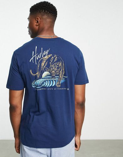 Hurley - Big Kat - T-shirt blu navy - Hurley - Modalova