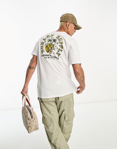 T-shirt bianca con stampa "Summer Vibes" sul retro - Hurley - Modalova