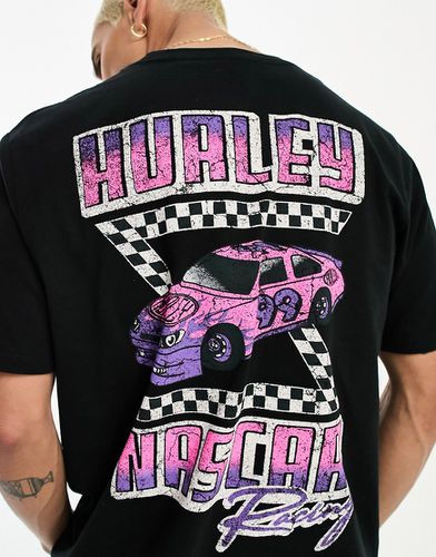 T-shirt nera con stampa sul retro - Hurley - Modalova