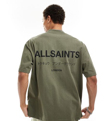 In esclusiva per ASOS - - Underground - T-shirt oversize kaki - AllSaints - Modalova