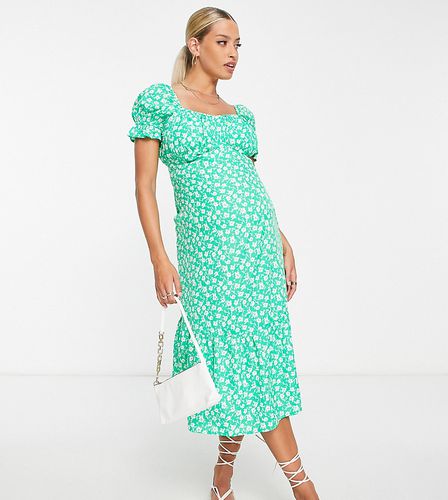 Vestito midi da giorno a balze a fiori - Influence Maternity - Modalova