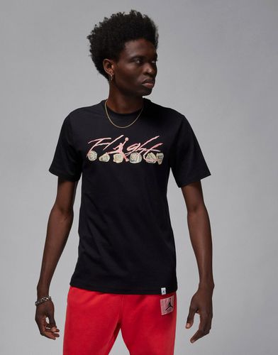 Flight - T-shirt nera con logo - Jordan - Modalova