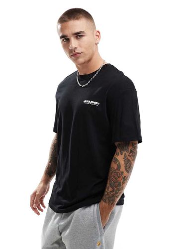 T-shirt nera con logo - Jack & Jones - Modalova